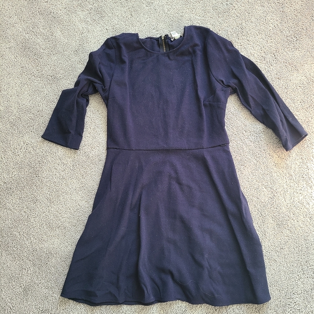 Forever 21 blue zip back skater dress size M
